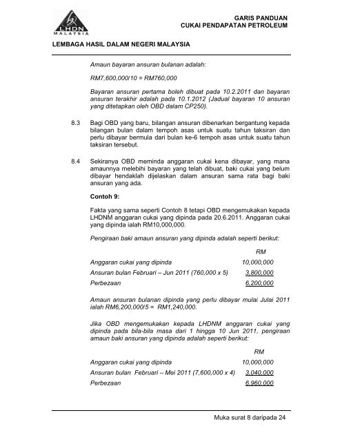 garis panduan cukai pendapatan petroleum - Lembaga Hasil Dalam ...