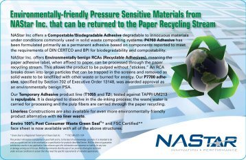 Environmentally-friendly Pressure Sensitive Materials ... - NAStar Inc.