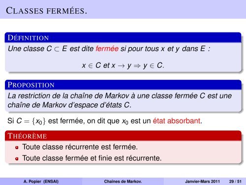 ChaÃ®nes de Markov.