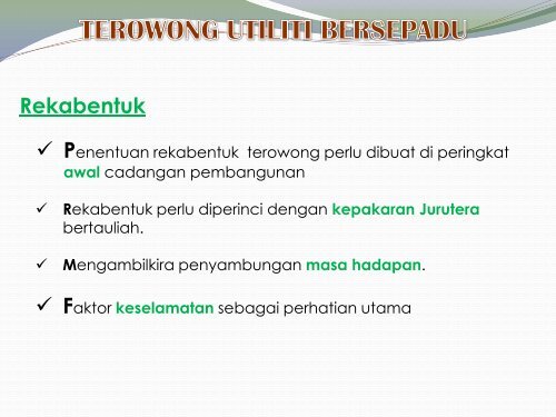 Inisiatif 13 : GP Perancangan Laluan Kemudahan Utiliti