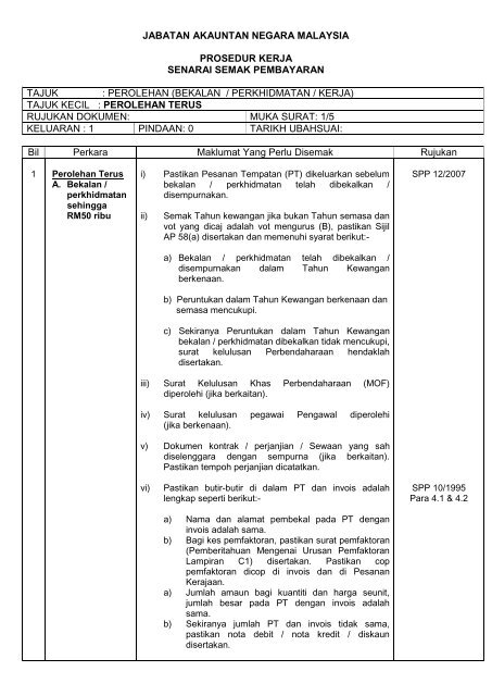 3.perolehan terus - Jabatan Akauntan Negara Malaysia