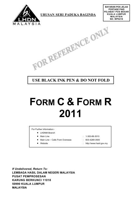 FORM C & F 2011