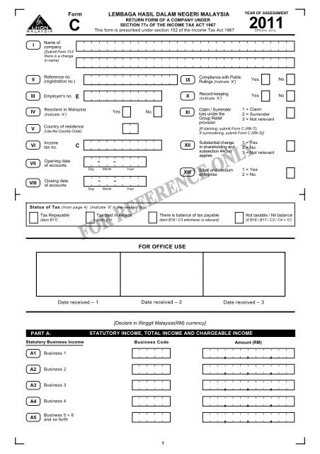 FORM C & F 2011