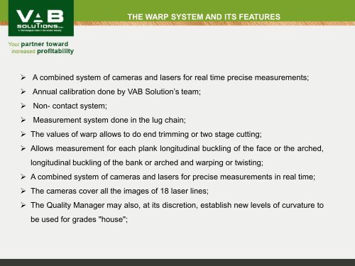 Download the technical specifications (PDF) - VAB Solutions