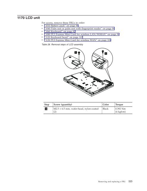 Thinkpad T500 and W500 Hardware Maintenance Manual - Lenovo