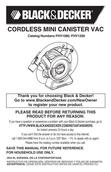 aDVerteNCia - Black & Decker ServiceNet