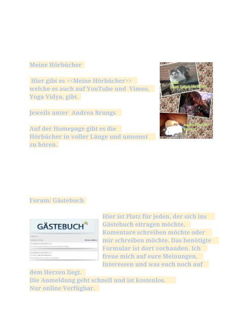 andreabrungs.jimdo.com. Der Homepagekatalog