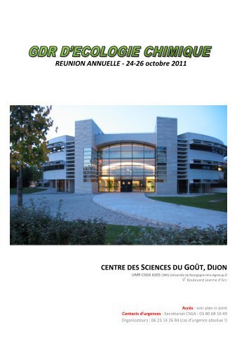 14h20 - Site Web du GDR BIOCHIMAR - CNRS