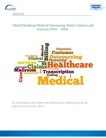 Global Healthcare/Medical Outsourcing Market Analysis and Forecast (2014 – 2020)