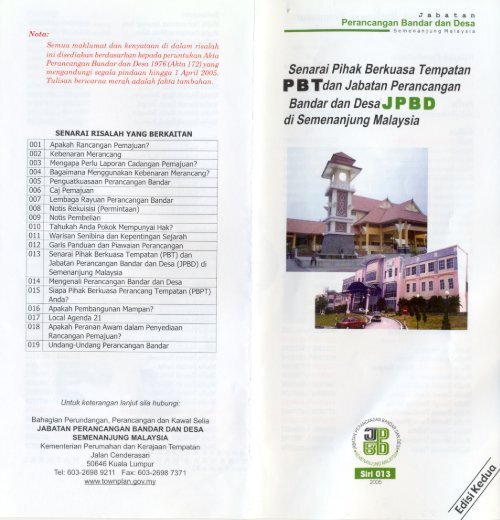 Risalah 013 - Senarai PBT dan JPBD di Semenanjung Malaysia.pdf
