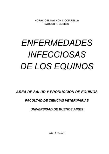 enfermedades infecciosas de los equinos - Facultad de Ciencias ...