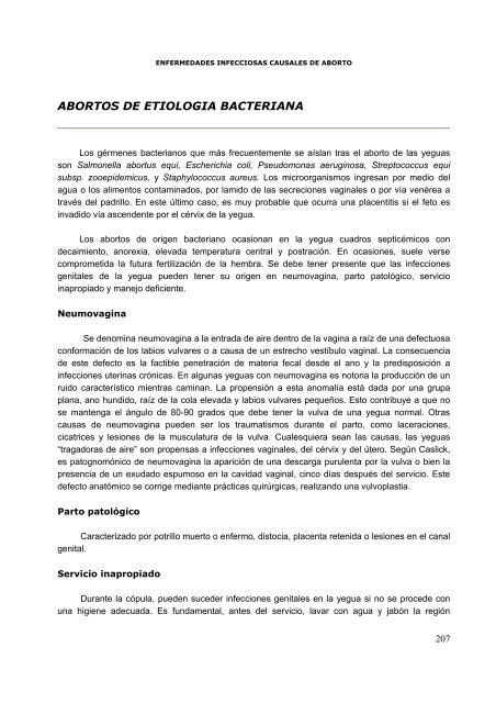 enfermedades infecciosas de los equinos - Facultad de Ciencias ...