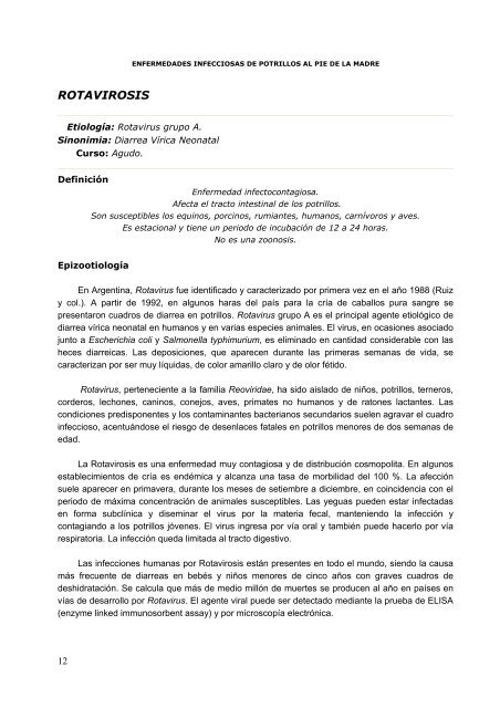 enfermedades infecciosas de los equinos - Facultad de Ciencias ...