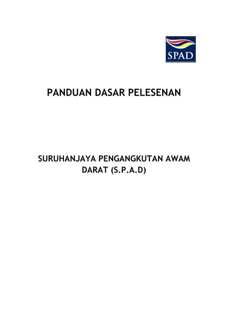 Panduan Dasar Pelesenan - Pengangkutan Perdagangan ... - SPAD