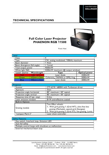 PHAENON RGB 11500 - Laser Show Ware, Inc.