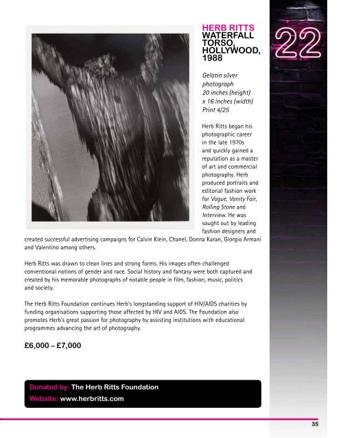 The 2014 Terrence Higgins Trust Auction catalogue