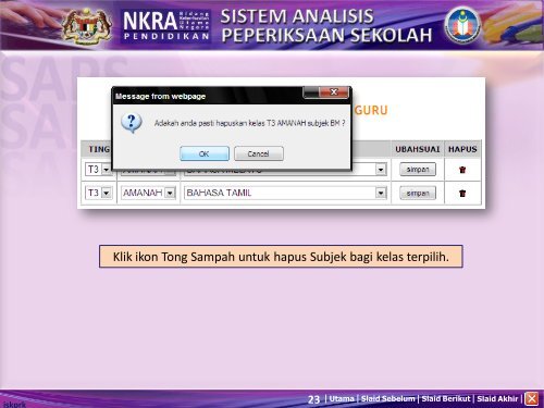 SISTEM ANALISIS PEPERIKSAAN SEKOLAH - SAPS - KPM