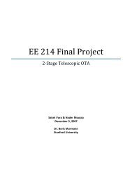 EE 214 â Final Project â Fully Differential 2-Stage - Saket Vora