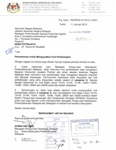 Setiausaha Bahagian Kewangan Kementerian Kesihatan Malaysia