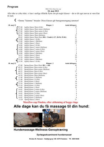 Alle dage kan du fÃ¥ massage til din hund: - DKK Viby