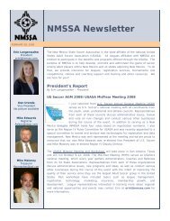 NMSSA Newsletter - Albuquerque Soccer League