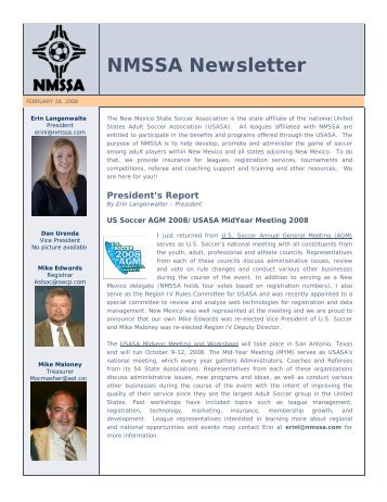 NMSSA Newsletter - Albuquerque Soccer League