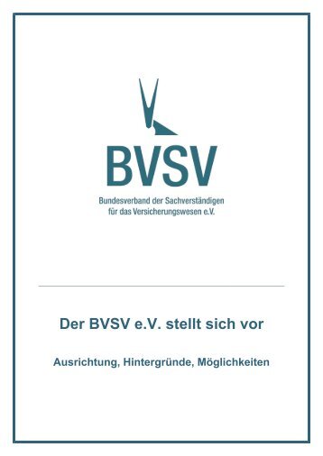 Der BVSV e.V. stellt sich vor