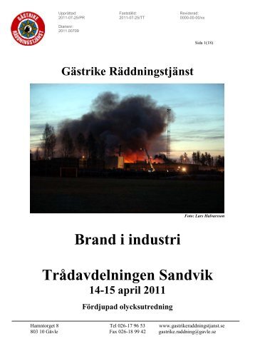 Industribrand dÃ¤r explosionsrisk - Myndigheten fÃ¶r samhÃ¤llsskydd ...