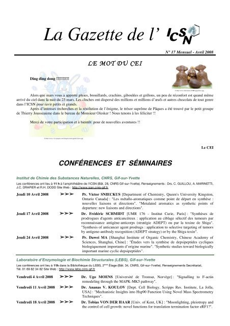 Renseignements : HO TIN NOE Dominique TÃ©l. - Historique de l'ICSN