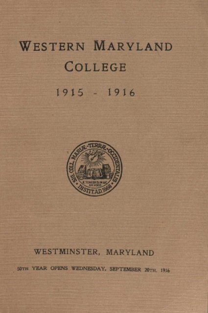 Catalog, 1915-1916 - Hoover Library