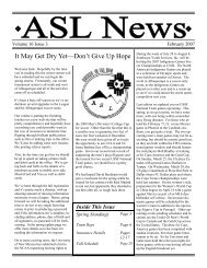 Spring 2007 newsletter.pub - Albuquerque Soccer League