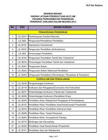 HLP Am Sarjana BIL. KOD BIDANG KURSUS 1 LD_B331 ...