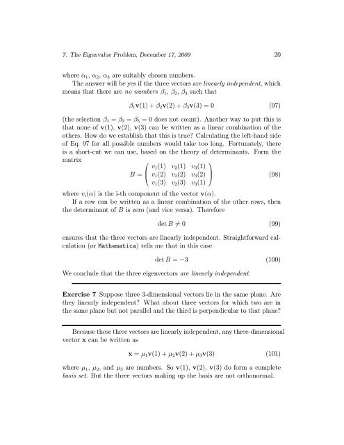 Chapter 7. The Eigenvalue Problem