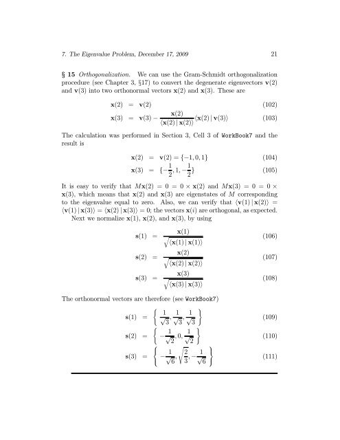 Chapter 7. The Eigenvalue Problem