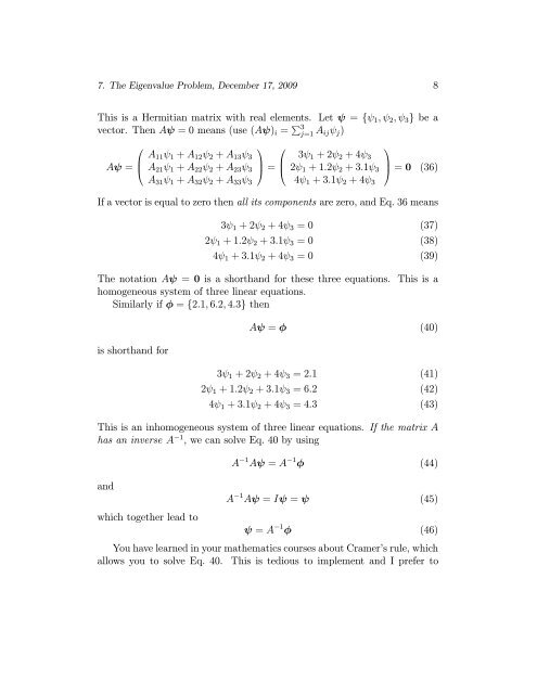 Chapter 7. The Eigenvalue Problem