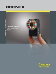 Cognex Checker Sensor Products - Cincinnati Automation