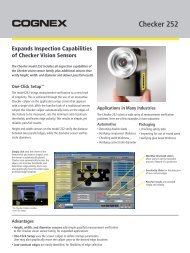 Cognex Checker 252 Product - Cincinnati Automation