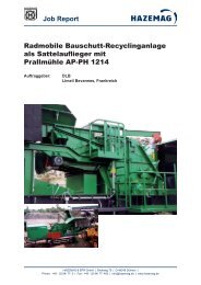 Job Report Radmobile Bauschutt-Recyclinganlage als - Hazemag