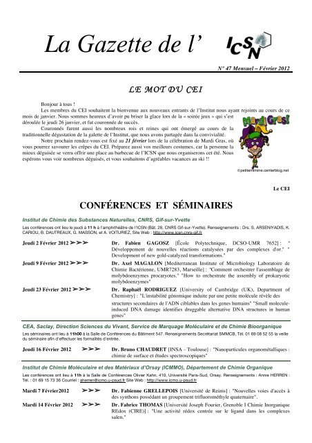 rencontre de chimie organique 2012