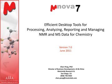 Mnova 7.0 Overview (pdf) - UCSB Chem and Biochem NMR Facility