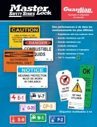 Panneaux et étiquettes de sécurité - Master Lock Safety