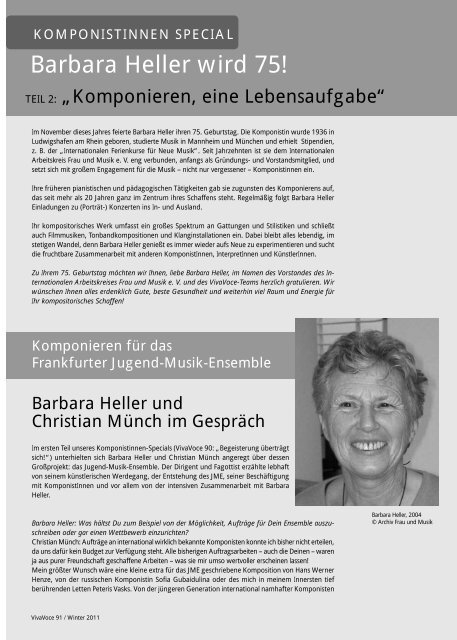 Interview Teil 2 - Barbara Heller