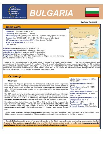 Bulgaria factsheet.pdf - Enterprise Europe Ireland