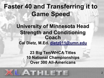 Training For Speed - Glazier Clinics