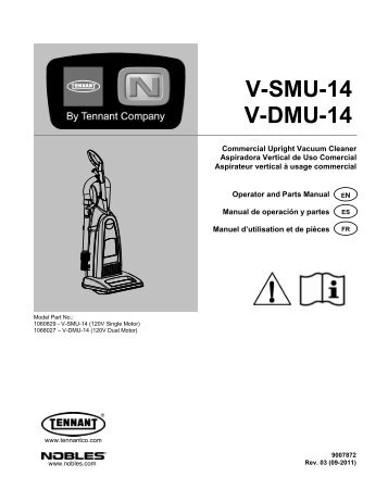 V-SMU-14, V-DMU-15 Operator and Parts Manual 9007872