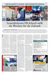 geschäftliche informationen - HS Schoch