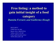 Free listing: a method to gain initial insight of a food category