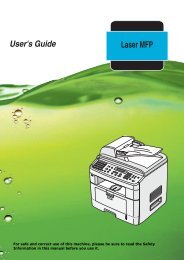 Users Guide (Laser MFP) - Savin Corporation