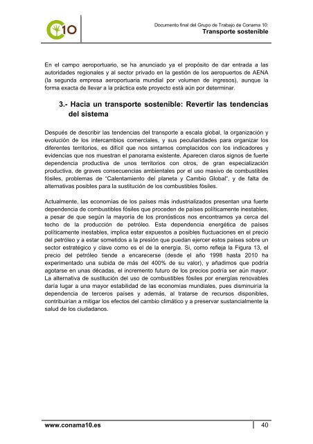 Documento final del Grupo de Trabajo de Conama 10 Transporte ...