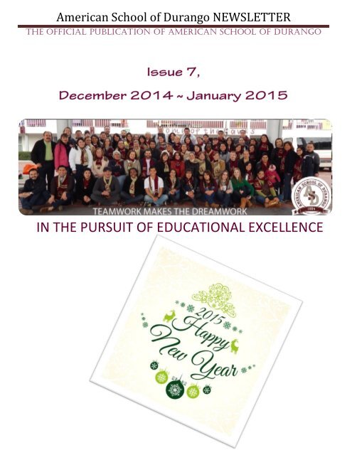 IN THE PURSUIT OF EDUCATIONAL EXCELLENCE